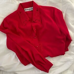 Vintage Red Women's Top